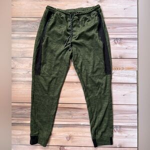 Burnside Olive Green Joggers with Black Accents